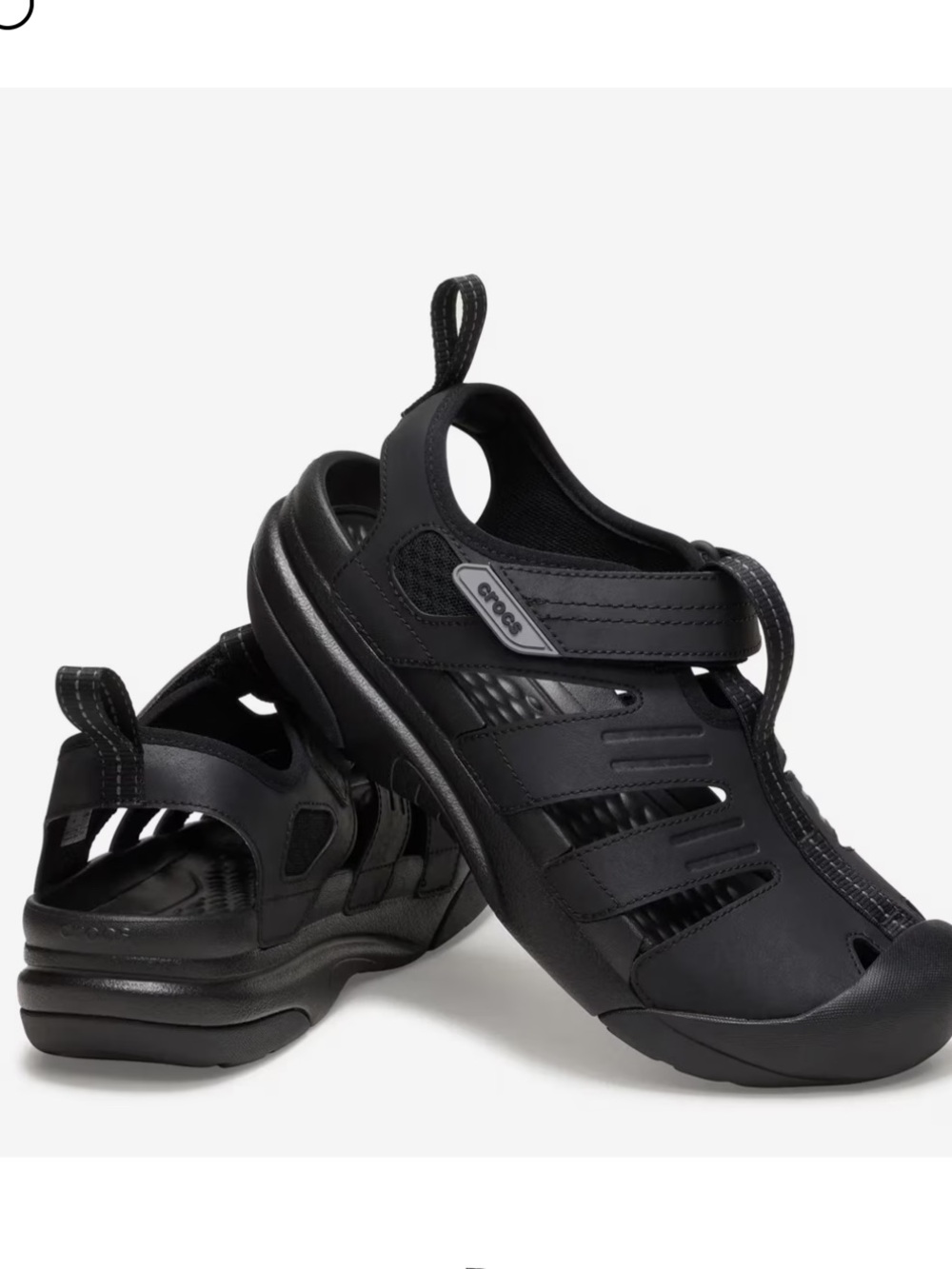CROCS Crocs Yukon Fisherman Sandal Men's Black Sandals. Size 11. NWT.